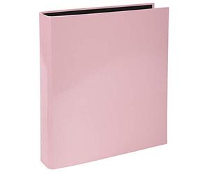 Exacompta - Ref. 51566E - 4 D-ring binder 25 mm - film coated edge and black end - Aquarel - external dimensions 315x270 mm - A4 file format - pink colour