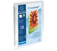 Exacompta - ref. 51568E - 1 customizable rigid PP binder with 1 pocket - 4 round rings, 30 mm diameter - External dimensions: 32 x 26.8 cm - A4 Maxi file format - Colour: colorless