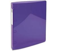 Exacompta - Ref. 51776E - Iderama semi-rigid PP binder - 4 round rings, diameter 30 mm - Spine 40 mm - External dimensions: 32 x 26.8 cm - A4 Maxi file format - Colour: purple