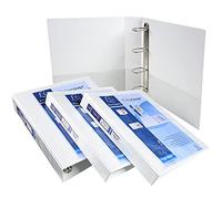 Exacompta - Ref 51840E - Kreacover Collection - PP Ring Binder - Suitable for A4+ Documents, 4 D-Rings, Made from Polypropylene, 38mm Spine - White (Pack of 10)