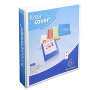 Exacompta - ref. 51844E - Box of 10 customizable rigid opaque binders with 3 pockets - 4 D-rings of 50 mm - External dimensions: 32 x 29.5 cm - Format to file A4 Maxi - Colour: white