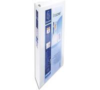 Exacompta Ring Binder 51845E – Customizable Rigid Opaque A4 Maxi, 4 D-Rings 60mm, White, 3 Pockets