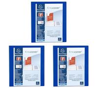 Exacompta - ref. 51846BE - 1 Customizable Rigid Opaque Binder with 3 Pockets - 4 D-Rings of 25 mm - Spine 47 mm - External Dimensions: 32 x 27.7 cm - Format to be Filed A4 Maxi - Colour: Blue