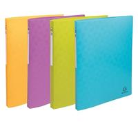 Exacompta - Ref 51910E - Pack of 4 Pop'N Co Flexible Binders - Recycled PP - 4 Round Rings - 20mm Spine - External Size: 32x25cm - File Format A4-4 Assorted Colours