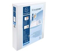 Exacompta - ref. 51923E - 1 Customizable rigid opaque binder with 2 pockets - 2 D-rings of 40 mm - Spine 64 mm - External dimensions: 32 x 28.5 cm - Format to file A4 Maxi - Colour: white