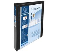 Exacompta - ref. 51942NE - 1 Customizable rigid opaque binder with 2 pockets - 4 D-rings of 30 mm - Spine 47 mm - External dimensions: 32 x 27.7 cm - Format to file A4 Maxi - Colour: black
