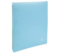 Exacompta - Ref. 51972E - set of 5 30 mm polypropylene 4-ring binders - dimensions 32 x 26.8 cm - for A4 maxi format 297 x 242 mm - Pastel Chromaline - pastel blue colour