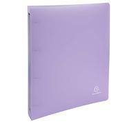 Exacompta - Ref. 51975E - set of 5 4-ring binders 30 mm in polypropylene - dimensions 32 x 26.8 cm - for A4 maxi format 297 x 242 mm - Chromaline Pastel - mauve colour