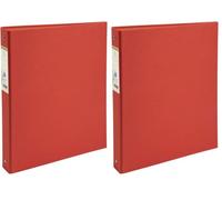 Exacompta - ref. 51985E - 1 Forever Rigid Binder - 4 Round Rings, Diameter 30 mm - Spine 40 mm - External Dimensions: 32 x 26 cm - A4 File Format - Colour: red (Pack of 2)
