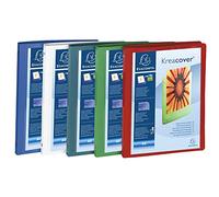 Exacompta - ref. 51989E - Box of 5 customizable flexible PP binders 1 pocket - 4 round rings, 15 mm diameter - External dimensions: 32 x 25 cm - A4 file format - 5 assorted colors