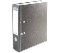Exacompta - Ref 52070E - Lever Arch File - 320 x 290mm in Size, Suitable for A4 Documents, Metal Reinforced Finger Pull, 70mm Spine, 2 x 75mm Rings - Grey Spine