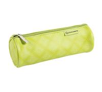 Exacompta - Ref. 52270E - 1 Round pencil case 1928 - made of matt printed imitation leather (polyurethane) - polyester lining - dimensions 22.5 x 7.5 cm - random colours