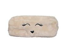 EXACOMPTA - Ref 52840E - Box of 20 Rectangular Fur Pencil Cases - Synthetic Fur - Lined with Polyester - XL Shape Rectangle - Size 22.5 x 7.5 cm - Colours Blue, Ivory, Purple, Pink