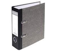 Exacompta - Ref 53210E - PVC Lever Arch File - 230 x 215mm in Size, Suitable for Portrait A5 Documents, 70mm Spine, 70mm Rings, Reinforced Metal Finger Pull - Black