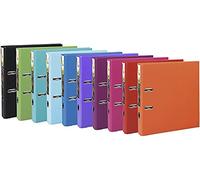 Exacompta Prem Touch Lever Arch File A4 50 mm Assorted 2 ring 53244E Cardboard, PP (Polypropylene) Portrait Pack of 10