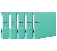 Exacompta - Ref 53303SE - Lever Arch File - Suitable for A4 Documents, 80mm Spine, Prem'Touch Mechanical, Polypropylene Coated Cardboard - Light Green (Pack of 5)