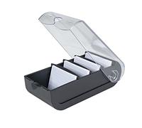 Exacompta - Ref 5331423D - Bunny Box Revision Cards Learning Box - A8 (19.5 x 10 x 6.2 cm) in Size, Holds Up To 600 A8-Sized Cards - Office Black & Clear