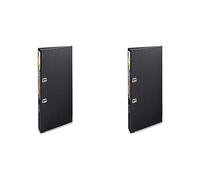 Exacompta - Ref 53341E - Prem'Touch PP Lever Arch File - 320 x 300mm in Size, 2 Rings, Can Hold A4+ Documents, 80mm Spine, 80mm Rings, FSC-Certified - Black Cover (Pack of 2)