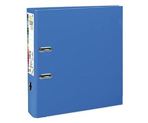 Exacompta - Ref 53342E - Prem'Touch PP Lever Arch File - 320 x 300mm in Size, 2 Rings, Can Hold A4+ Documents, 80mm Spine, 80mm Rings, FSC-Certified - Blue Cover