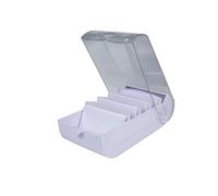 Exacompta - Ref. 5336423D - Box of 8 Learning Boxes BUNNYBOX A8 Watercolour - Dimensions 19.5x10x6 cm - Purple/Crystal - Capacity up to 650 Cards in A8 Format