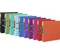 Exacompta - Ref 53384E - Prem'Touch PP Lever Arch File - 320 x 300mm in Size, 2 Rings, Can Hold A4+ Documents, 80mm Spine, 80mm Rings, FSC-Certified - Assorted Colours (Pack of 10)