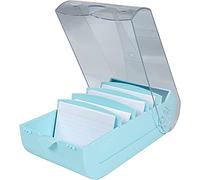 Exacompta - Ref. 5346323D - 1 Learning box BUNNYBOX A7 - dimensions 25x13.2x8.5 cm - colour pastel green/crystal - capacity up to 900 cards in A7 format