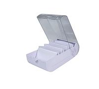 Exacompta - Ref. 5346423D - 1 Learning box BUNNYBOX A7 - dimensions 25x13.2x8.5 cm - purple/crystal colour - capacity up to 900 cards in A7 format