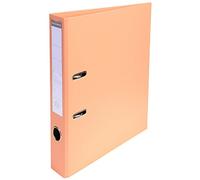 Exacompta - Ref 53505E - Prem'Touch PVC Lever Arch File - 320 x 290mm in Size, 2 Rings, Can Hold A4 Documents, 50mm Spine, 55mm Rings, FSC-Certified - Salmon Cover