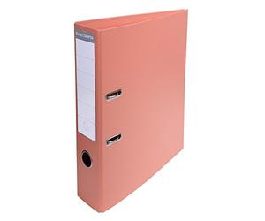Exacompta - Ref 53705E - Prem'Touch PVC Lever Arch File - 320 x 290mm in Size, 2 Rings, Can Hold A4 Documents, 70mm Spine, 75mm Rings, FSC-Certified - Salmon Cover