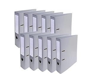 Exacompta - Ref. 53740E - Box of 10 Prem'Touch A4 lever arch files - Spine 70 mm - Mechanical 75 mm - External dimensions: 32 x 29 x 7 cm - Format to file A4 - Colour: Gray