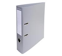 Exacompta - Ref 53740E - Prem'Touch PVC Lever Arch File - 320 x 290mm in Size, 2 Rings, Can Hold A4 Documents, 70mm Spine, 75mm Rings, FSC-Certified - Grey Cover
