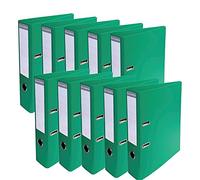 Exacompta - Ref. 53743E - Box of 10 Prem'Touch A4 lever arch files - Spine 70 mm - Mechanical 75 mm - External dimensions: 32 x 29 x 7 cm - Format to file A4 - Colour: Green