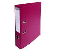 Exacompta - Ref 53747E - Prem'Touch PVC Lever Arch File - 320 x 290mm in Size, 2 Rings, Can Hold A4 Documents, 70mm Spine, 75mm Rings, FSC-Certified - Fuchsia Cover