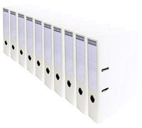 Exacompta - Ref. 53748E - Box of 10 A4 Prem'Touch lever arch files - Spine 70 mm - Mechanical 75 mm - External dimensions: 32 x 29 x 7 cm - Format to file A4 - Colour: White
