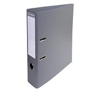 Exacompta - Ref 53754E - Prem'Touch PVC Lever Arch File - 320 x 290mm in Size, 2 Rings, Can Hold A4 Documents, 70mm Spine, 75mm Rings, FSC-Certified - Mouse Grey Cover
