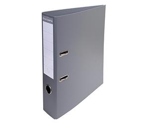 Exacompta - Ref 53754E - Prem'Touch PVC Lever Arch File - 320 x 290mm in Size, 2 Rings, Can Hold A4 Documents, 70mm Spine, 75mm Rings, FSC-Certified - Mouse Grey Cover