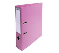 Exacompta - Ref 53755E - Prem'Touch PVC Lever Arch File - 320 x 290mm in Size, 2 Rings, Can Hold A4 Documents, 70mm Spine, 75mm Rings, FSC-Certified - Pink Cover