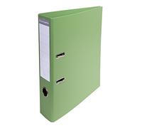 Exacompta - Ref 53756E - Prem'Touch PVC Lever Arch File - 320 x 290mm in Size, 2 Rings, Can Hold A4 Documents, 70mm Spine, 75mm Rings, FSC-Certified - Lime Cover
