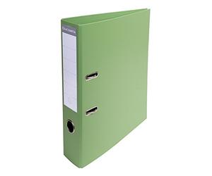 Exacompta - Ref 53756E - Prem'Touch PVC Lever Arch File - 320 x 290mm in Size, 2 Rings, Can Hold A4 Documents, 70mm Spine, 75mm Rings, FSC-Certified - Lime Cover