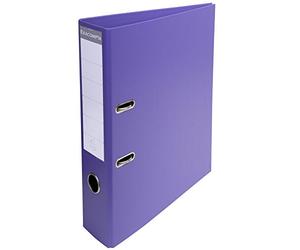 Exacompta - Ref 53757E - Prem'Touch PVC Lever Arch File - 320 x 290mm in Size, 2 Rings, Can Hold A4 Documents, 70mm Spine, 75mm Rings, FSC-Certified - Dark Purple Cover