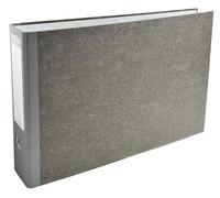 Exacompta - ref. 53810E - Box of 4 Lever Arch Files with Grey Marbled Paper A3 Horizontal - Spine 80 mm - Mechanical 80 mm - External Dimensions: 32 x 48 cm - Colour: Grey-Grey Back