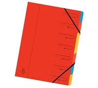 Exacompta Europa 7-Part Organiser 400gsm Pressboard A4 Red 5221Z