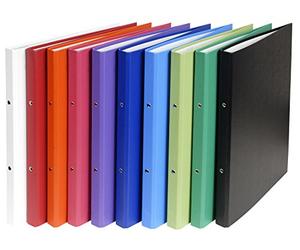 Exacompta - Ref 54150E - PP Ring Binder - 320 x 260mm in Size, Suitable for Storing A4 Documents, 2 x 15mm Rings, 20mm Spine - Assorted Colours (Pack of 20)