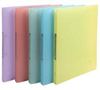 Exacompta - Ref. 54170E - Set of 5 flexible PP Chromaline binders - 2 round rings diameter 15 mm - Spine 20 mm - External dimensions: 32 x 25 cm - A4 file format - 5 assorted colors