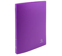 Exacompta - ref. 54197SE - Set of 5 OPAK flexible binders - 2 round rings, diameter 15 mm - Spine 20 mm - External dimensions: 32 x 25 cm - A4 file format - Colour: purple