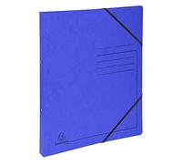 Exacompta - Ref 542552E - Mottled Pressboard Ring Binder - 320 x 250mm in Size, Suitable for A4 Documents, 2 x 15mm O-Rings, 20mm Spine - Blue (Pack of 10)