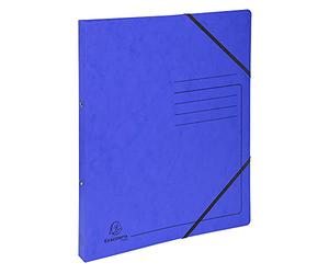 Exacompta - Ref 542552E - Mottled Pressboard Ring Binder - 320 x 250mm in Size, Suitable for A4 Documents, 2 x 15mm O-Rings, 20mm Spine - Blue (Pack of 10)