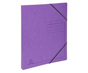 Exacompta - Ref 542558E - Mottled Pressboard Ring Binder - 320 x 250mm in Size, Suitable for A4 Documents, 2 x 15mm O-Rings, 20mm Spine - Purple (Pack of 10)
