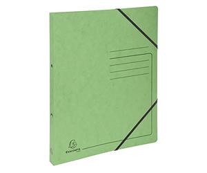 Exacompta - Ref 542563E - Mottled Pressboard Ring Binder - 320 x 250mm in Size, Suitable for A4 Documents, 2 x 15mm O-Rings, 20mm Spine - Light Green (Pack of 10)