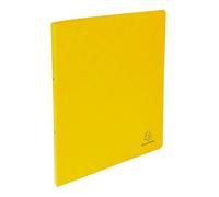 Exacompta - Ref 54259E - Box of 10 Glossy Card Binders - 2 Round Rings Diameter 15 mm - Spine 20 mm - External Dimensions: 32 x 25 cm - File Format A4 - Yellow